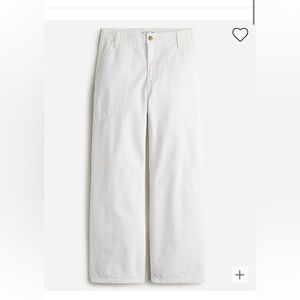 J Crew Sailor Slim Wide Leg Jean in White Denim, NWT